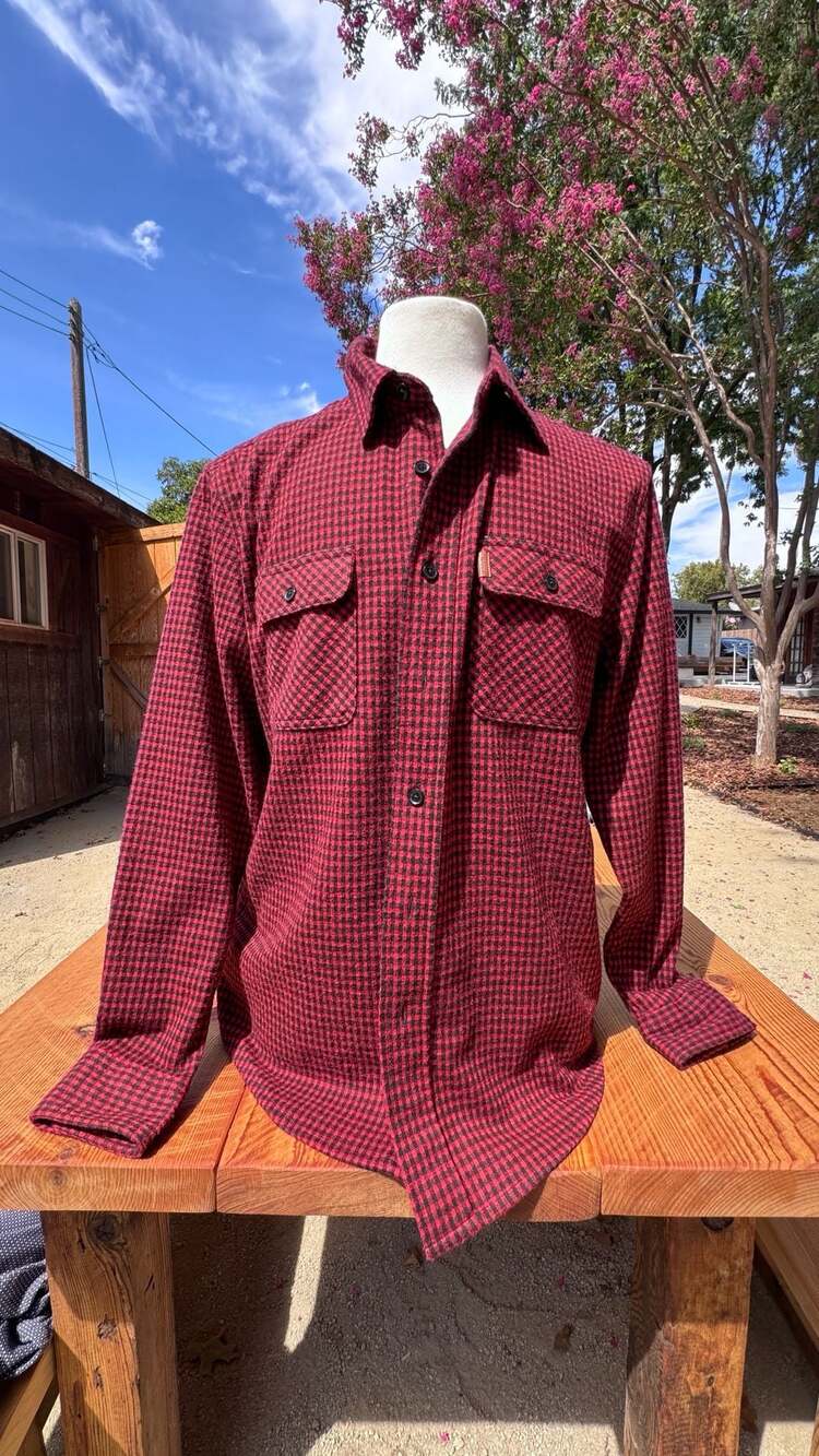 Chaps Est. 1978 Red Black Gingham Check Long Sleeve Button Up Flannel Shirt